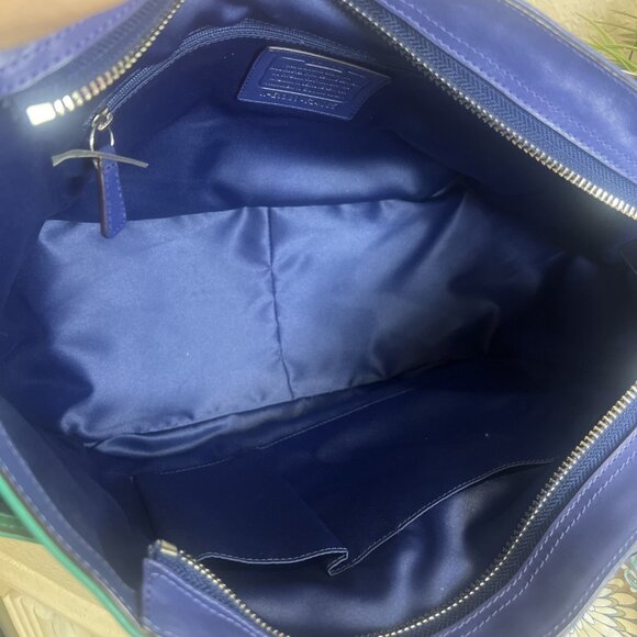 Coach COLORBLOCK CARRIE (F24065) Color Block Shoulder Tote Purse Handbag - Picture 11 of 16